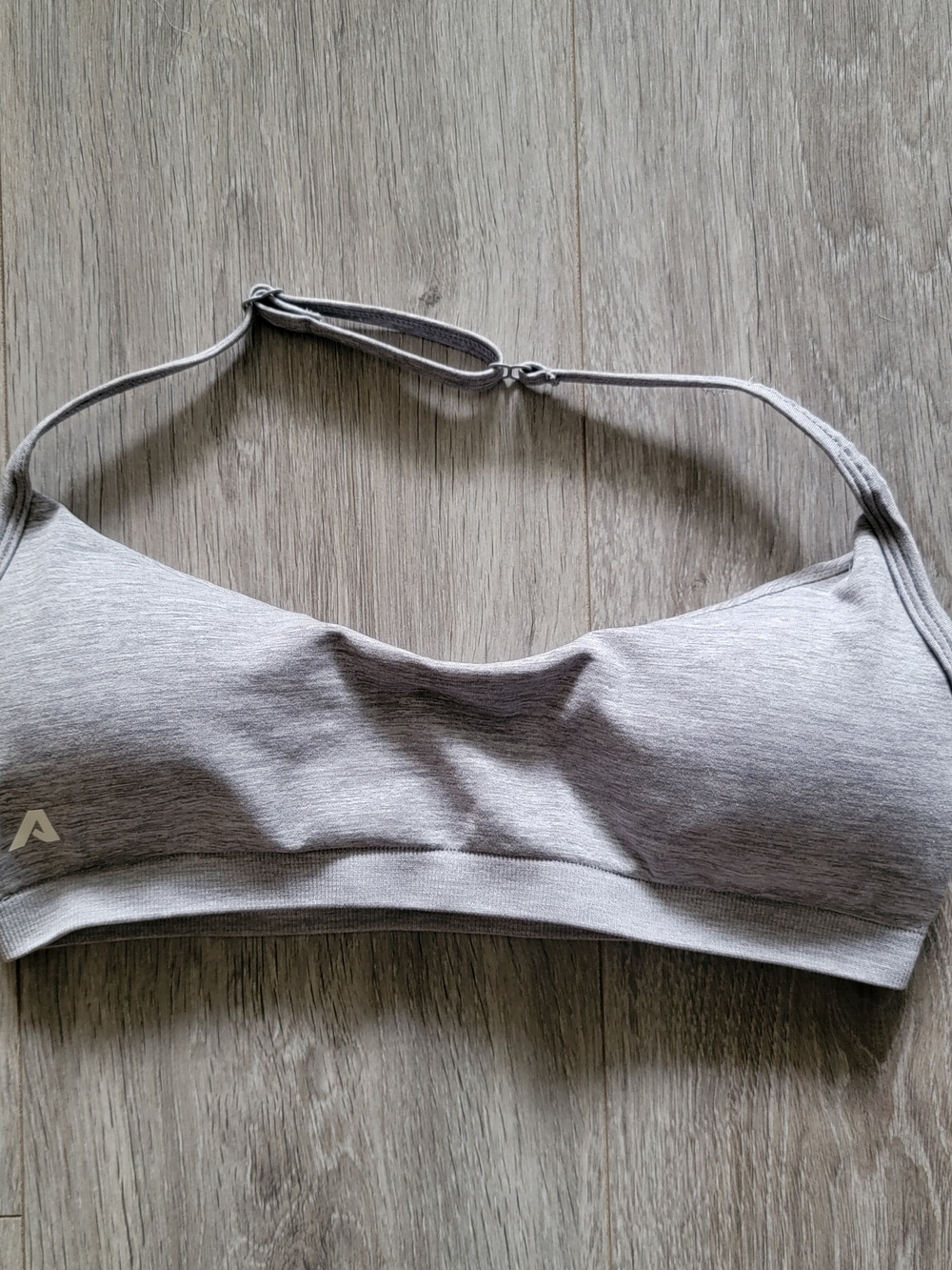 Alphalete Light Gray Seamless Halter Sports Bra